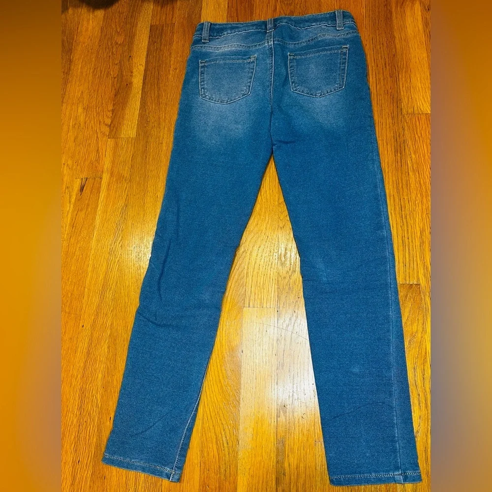 Cat & Jack Girls Jeggings – Size L (10/12) – Super Stretch Blue Denim